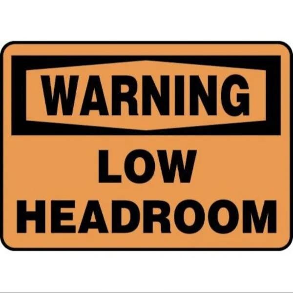 Accuform OSHA WARNING SAFETY SIGN LOW MECR306XP MECR306XP - main